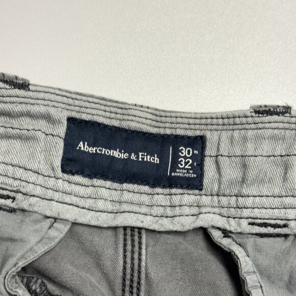 Abercrombie & Fitch Cargo Pants Mens 30x32 Gray Jogger - Picture 5 of 10